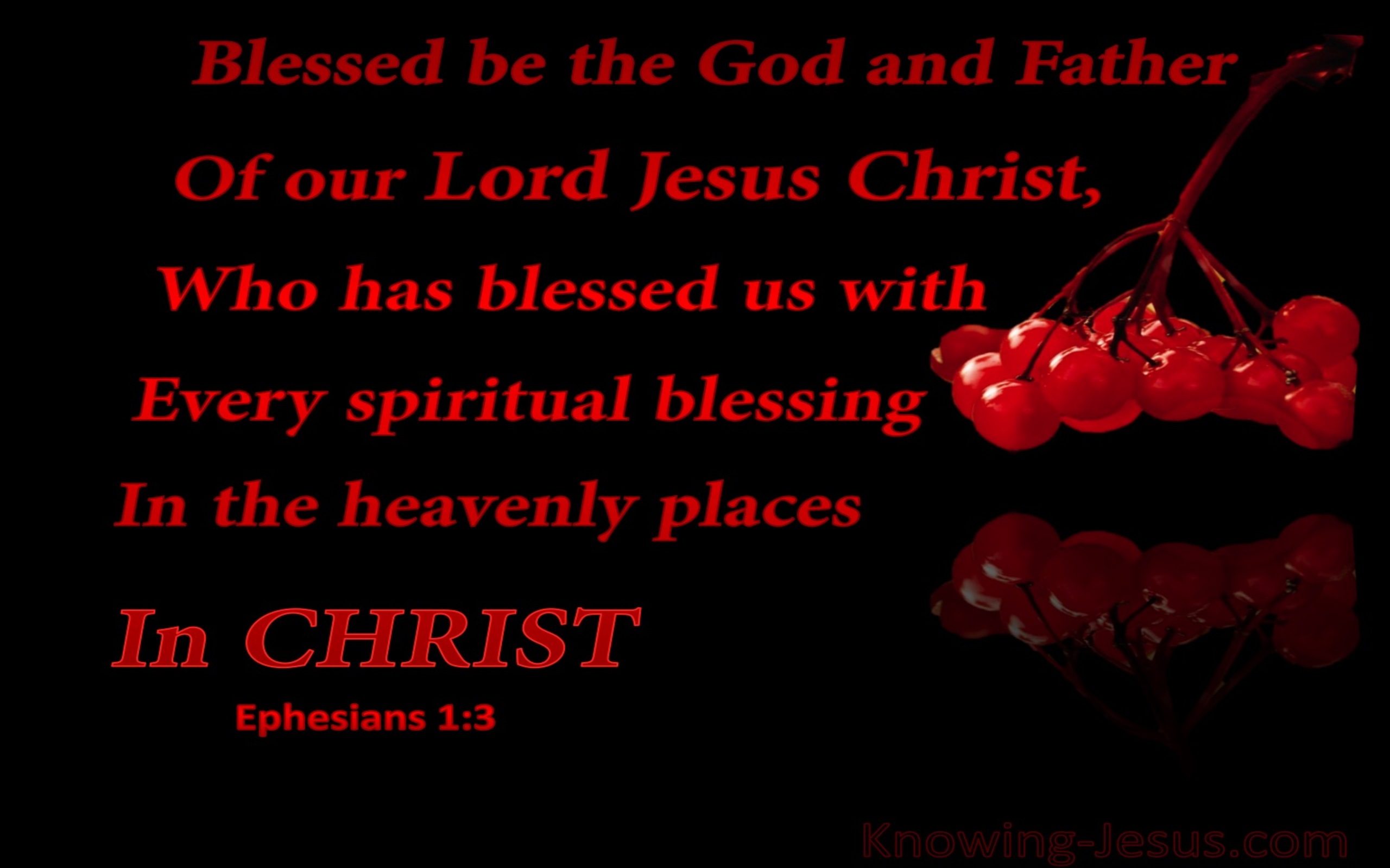 Ephesians 1:3 Every Spiritual Blessing In Christ (red)